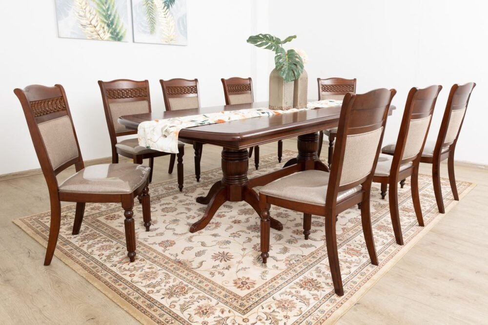 MARJORIE Dining Table + 8 Chairs